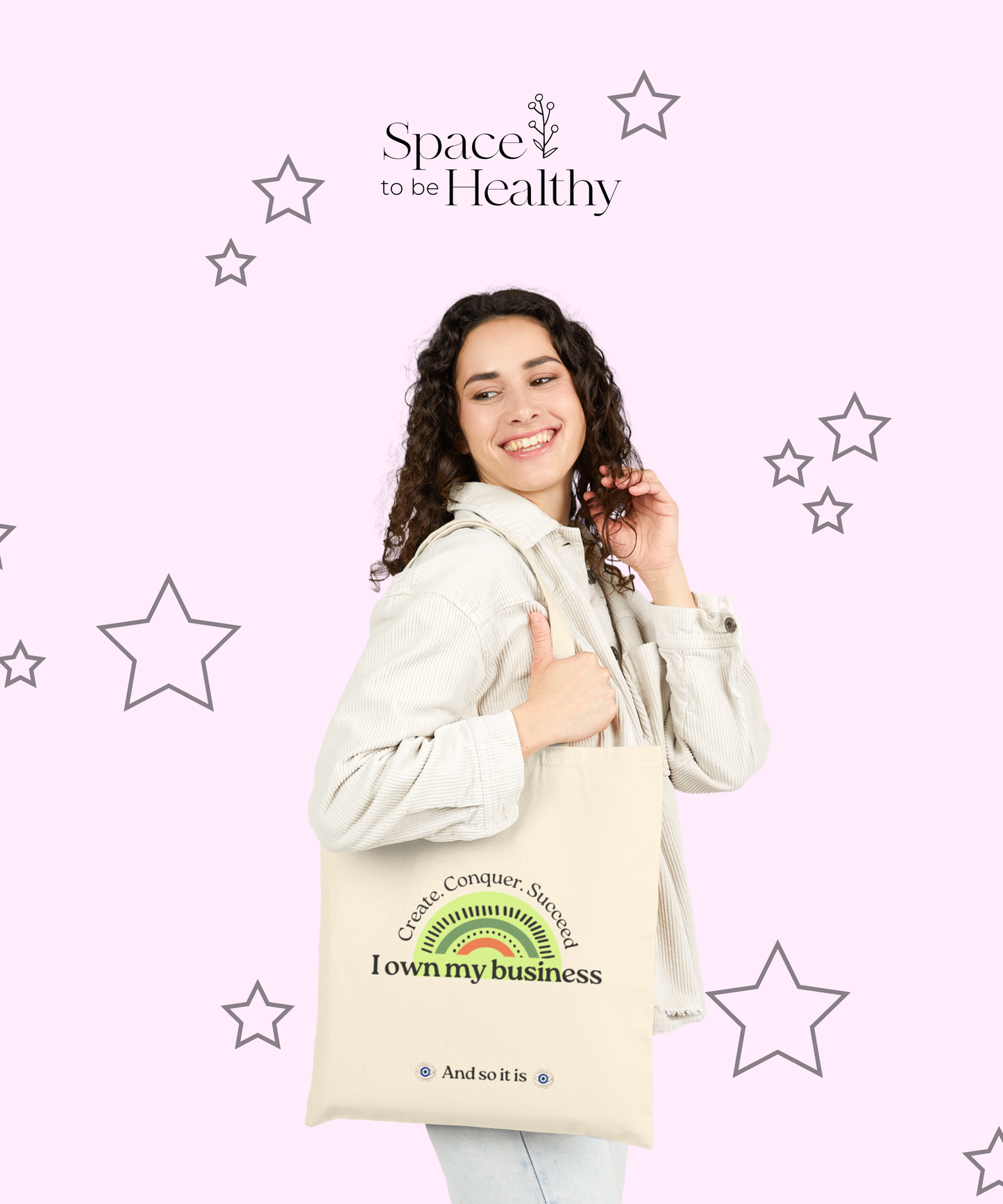 INSPIRATIONAL CANVAS TOTE BAG - Entrepreneurs (English version)