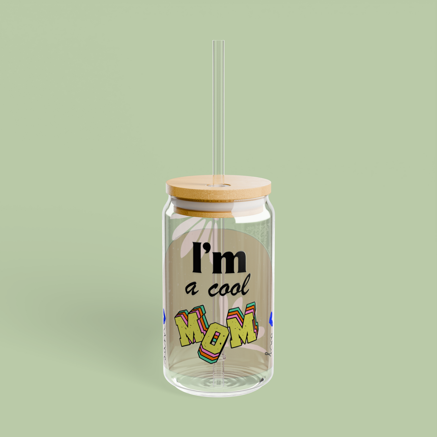 COOL MOM - Custom Sipper Glass 💛