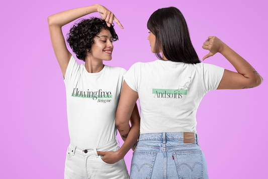 EMPOWERED WOMEN'S TEE - Flowing Free, Being Me (English version)