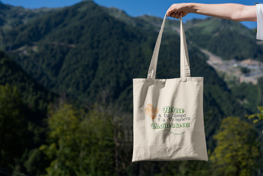FLOURISH ONE DAY AT A TIME-Tote bag