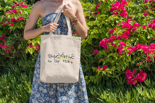 ONE VIBE AT A TIME - Cotton Canvas Tote Bag